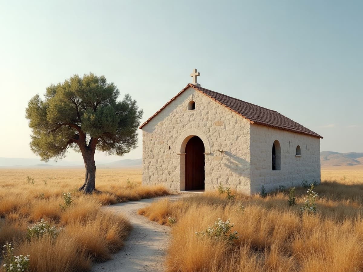 La chapelle de Courgerennes, petit édifice médiéval en pierre remanié au XVIe siècle, dans un environnement rural calme
