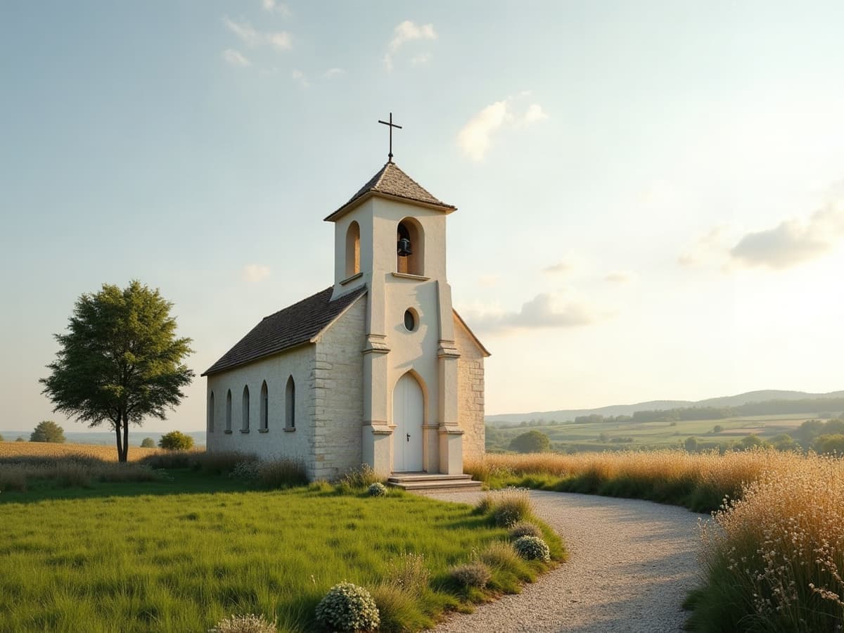 L'église Saint-Aventin de Creney-près-Troyes, dans son cadre de village agricole ouvert sur la campagne environnante