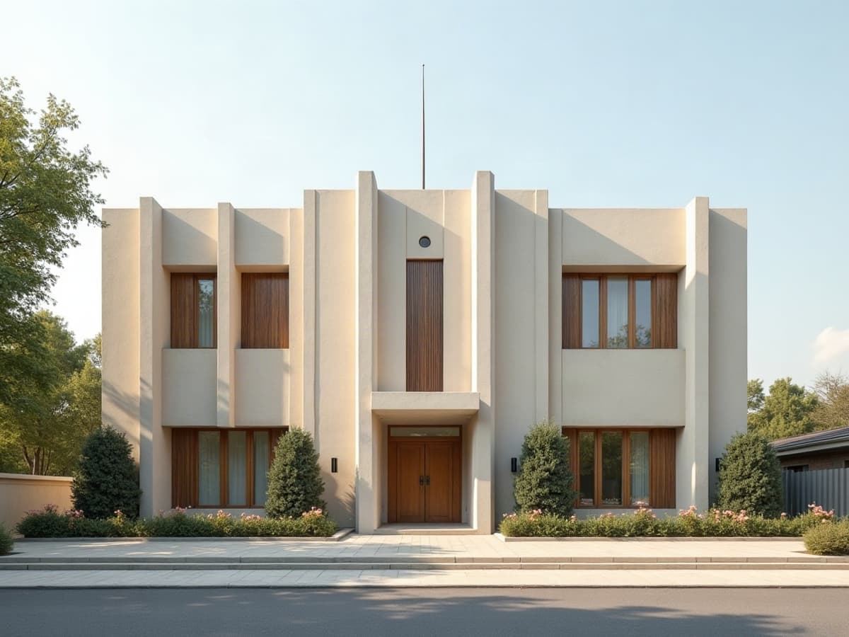 L'hôtel de ville Art déco de Sainte-Savine, façade géométrique de 1935 sous un ciel clair
